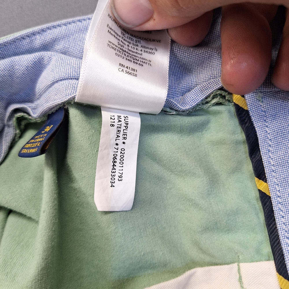 Polo Ralph Lauren Stretch Classic Fit Chino Shorts Sage Green Mens 34 casual - Picture 7 of 9